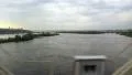 Video filming of Dnieper river from moving train on railway bridge (59.94fps) HD Footage