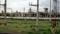 Video filming of industrial area from moving train (59.94fps) HD Footage
