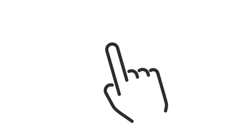 Video of finger click icon, cursor mouse button, hand touch, Pointer clicking Stock Footage 292963153