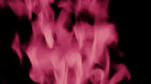 Video of of fire flames line or flames isolated on black background toned in Stock Footage 255126201
