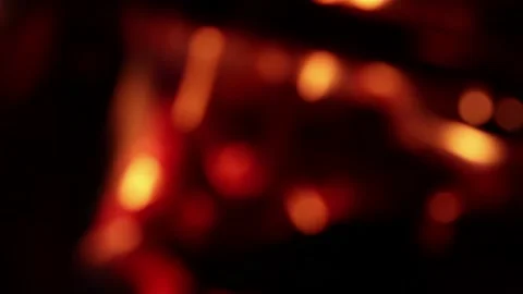 Video of fire in out of focus (bokeh) detail. Stock Footage 238965147