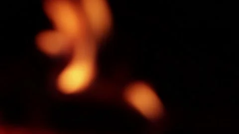 Video of fire in out of focus (bokeh) detail. Stock Footage 238965191