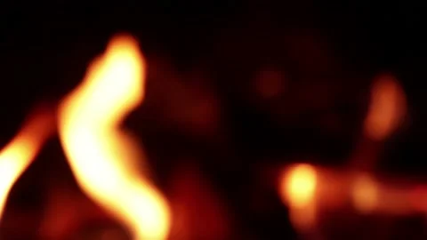 Video of fire in out of focus (bokeh) detail. Stock Footage 238968581