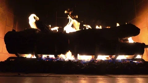 Video of fireplace in 4K Stock Footage 74250714