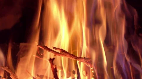 Video of fireplace in 4K Stock Footage 75799931