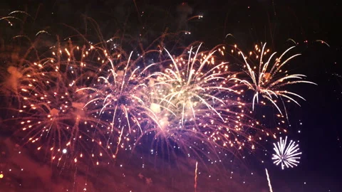 Video of fireworks in 4K Stock Footage 87561063