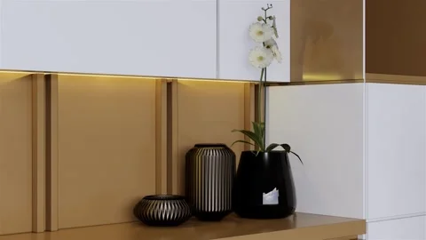 Video fitting flowers that are on the tv table Stock Footage 249640924