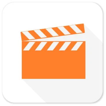 Video flat icon Stock Illustration