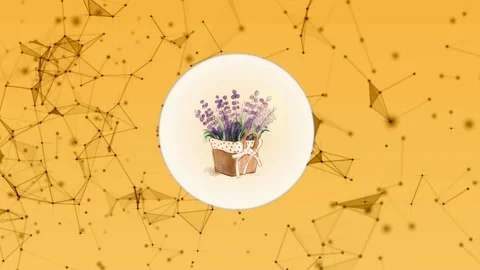 Video with flowers on a yellow plexus background Stock Footage 139257880