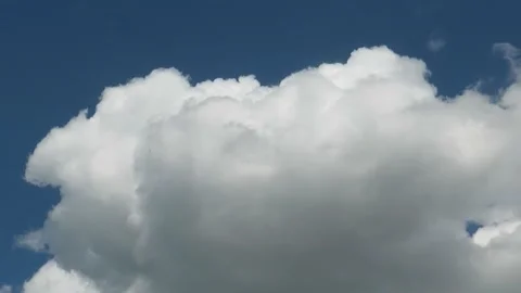 Video with fluffy clouds on a blue sky Stock Footage 334626536