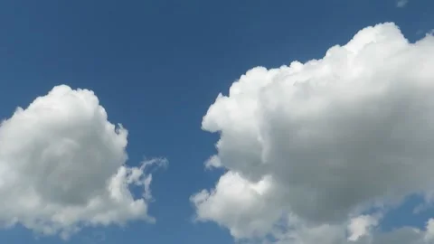 Video with fluffy clouds on a blue sky Stock Footage 334626539