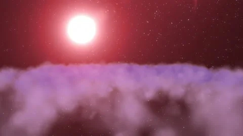 Video of flyby. Camera moves towards a glowing heavenly objects seen at a Video stock 156428934