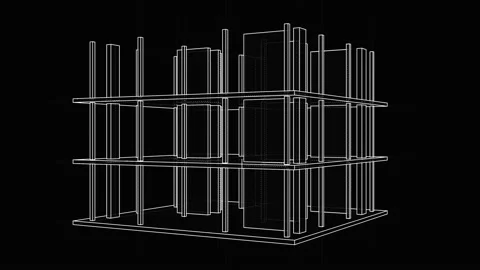 Video flying around the building under construction Vídeos de archivo 138342903