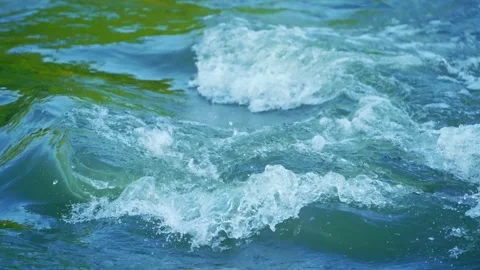Video of foamy whitewater river rapids Stock Footage 336318152