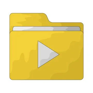 Video Folder illustration Illustrazione stock