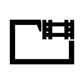 Video Folder System Icon Stock Illustration