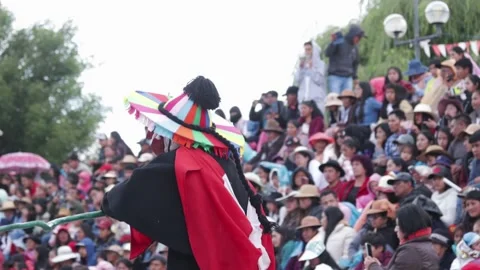 Video of folkloric dancers dancing the dance called "Auquish" Stock Footage 229557087