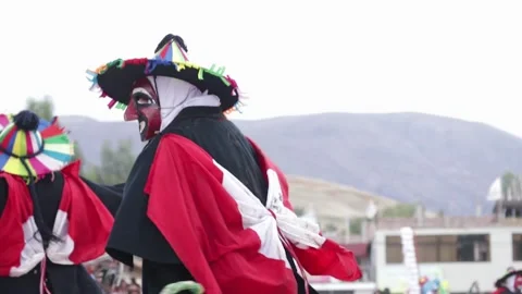 Video of folkloric dancers dancing the dance called "Auquish" Stock Footage 229557198