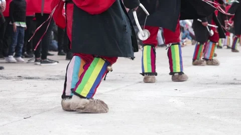 Video of folkloric dancers dancing the dance called "Auquish" Stock Footage 229557257