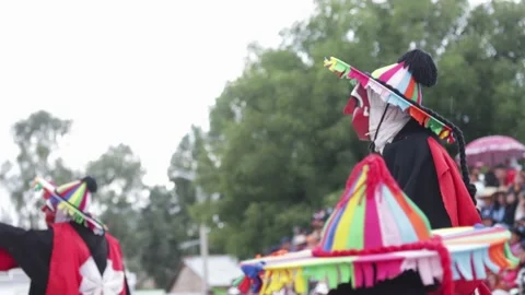 Video of folkloric dancers dancing the dance called "Auquish" Stock Footage 229557269