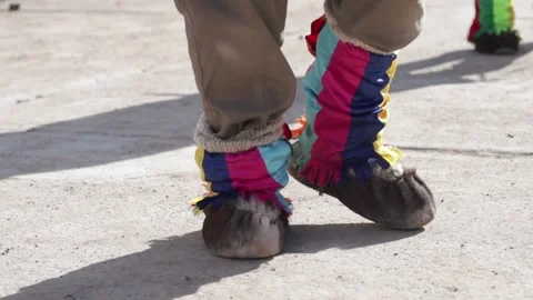 Video of folkloric dancers dancing the dance called "Auquish" Stock Footage 229557435