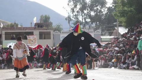 Video of folkloric dancers dancing the dance called "Auquish" Stock Footage 229557903