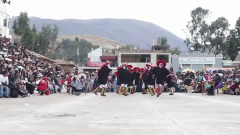 Video of folkloric dancers dancing the dance called "Auquish". Stock Footage 229557942