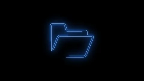 Video footage of glowing Computer Folder icon. Stock Footage 260690739
