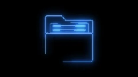 Video footage of glowing Folder icon. Stock Footage 260690763