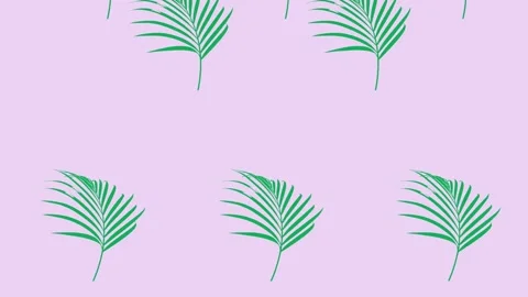 Video Footage with green leaf pattern. Leaf tropical spinning and falling down Stock Footage 274393290