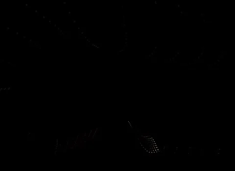 Video footage of lines consisting of dots on a black background presentations Stock Footage 309541964