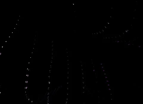 Video footage of lines consisting of dots on a black background  presentations Stock Footage 309541968