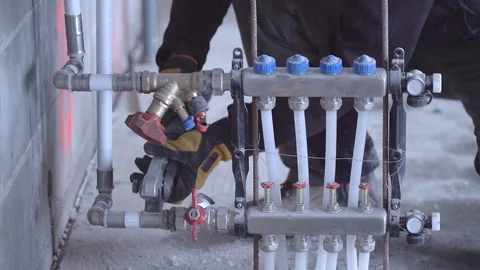 Video footage of a underfloor heating Video stock 86531064