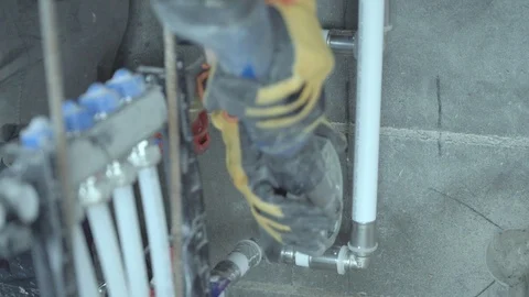 Video footage of a underfloor heating Stock Footage 86531253