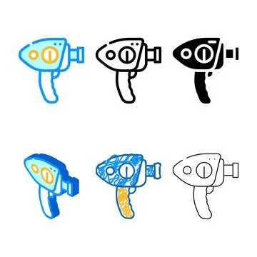 Video forms camera retro gadget color icon vector Stock Illustration
