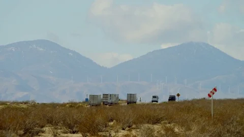 The video fragment of trucks Stock Footage 77100905
