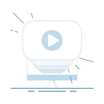 Video frame with empty content. No Video Available or No Content Yet. Stock Illustration