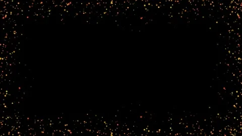 Video frame particle effect black screen overlay Video stock 263603195