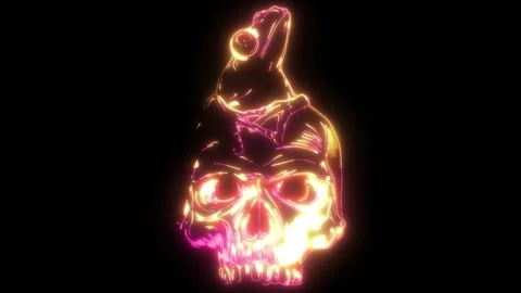 Video of frog on human skull 스톡 동영상 274653200