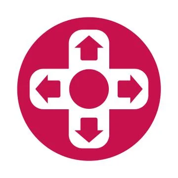 Video game arrows button control Illustrazione stock