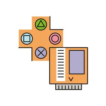 Video game arrows button control Illustrazione stock