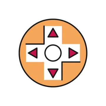 Video game arrows button control Illustrazione stock