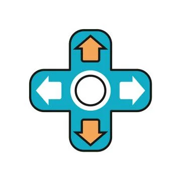 Video game arrows button control 스톡 일러스트