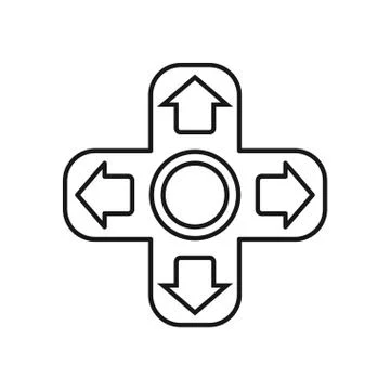 Video game arrows button control Illustrazione stock