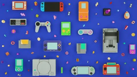 Video Game Background Stock Illustration