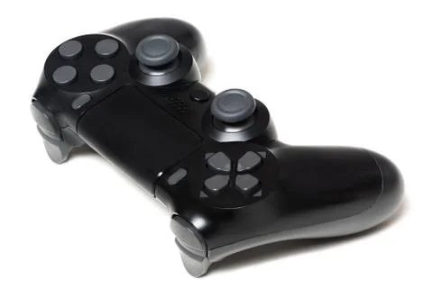 Video game black controller closeup Stock Photos