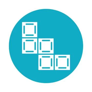 Video game bricks isolated icon Illustrazione stock