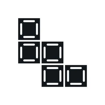 Video game bricks isolated icon 스톡 일러스트