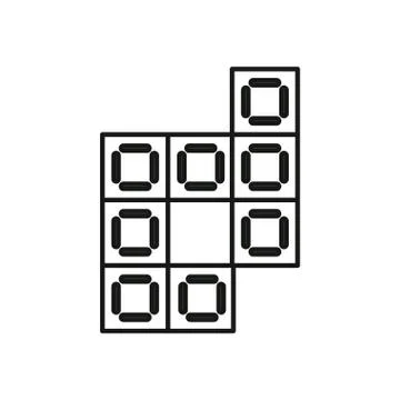 Video game bricks isolated icon 스톡 일러스트