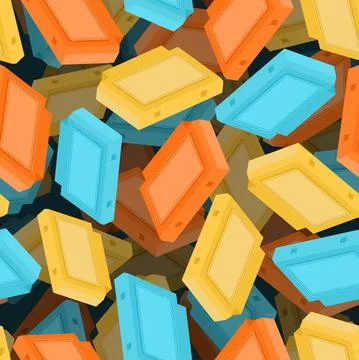 Video game cartridge pattern seamless. Retro TV game 8bit background. Stock Illustration